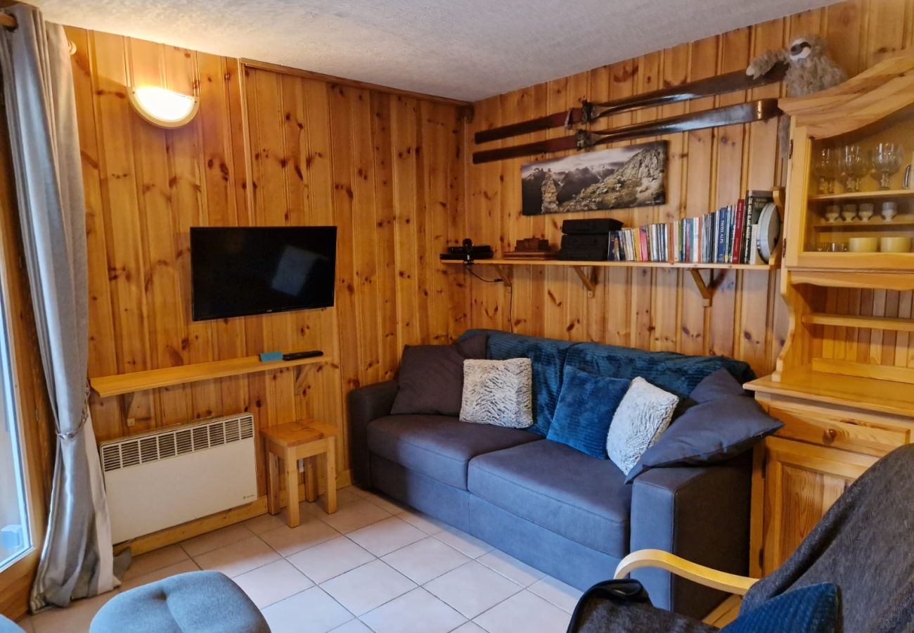 Double sofa bed in living area